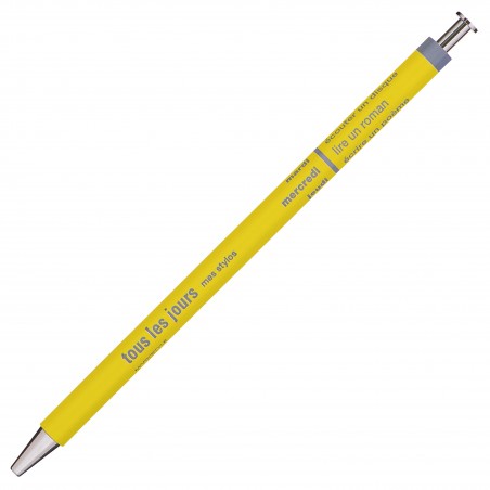 yellow MARK'S DAYS tous les jours - wooden Ballpen DAY-BP4-YE (refillable)