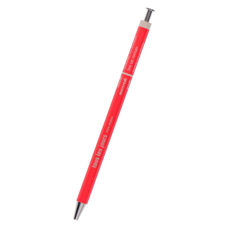 red MARK'S DAYS tous les jours - wooden Ballpen DAY-BP1-RE (refillable)