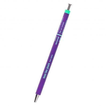 purple MARK'S DAYS tous les jours - wooden Ballpen - DAY-BP1-PL (refillable)