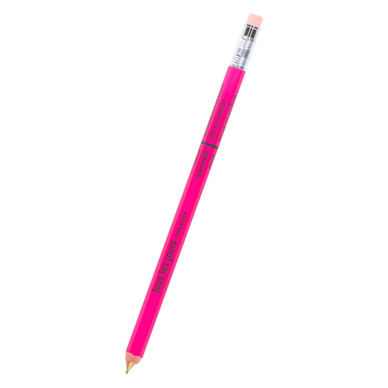 pink refillable wooden mechanical pencil 'tous les jours' DAY-SH1-PK by MARK'S DAYS