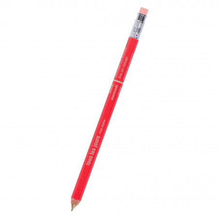 red refillable wooden mechanical pencil 'tous les jours' DAY-SH1-RE by MARK'S DAYS