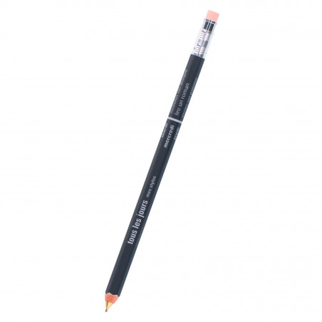 black refillable wooden mechanical pencil 'tous les jours' DAY-SH1-BK by MARK'S DAYS