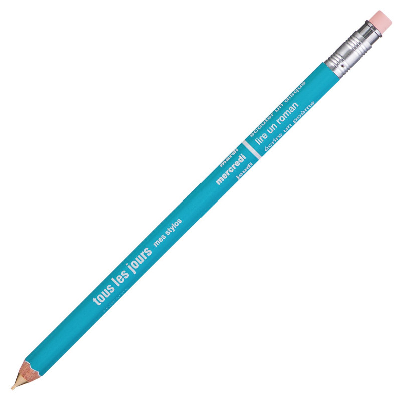 turquoise portemine stylo rechargeable en bois 'tous les jours' DAY-SH2-YE par MARK'S DAYS