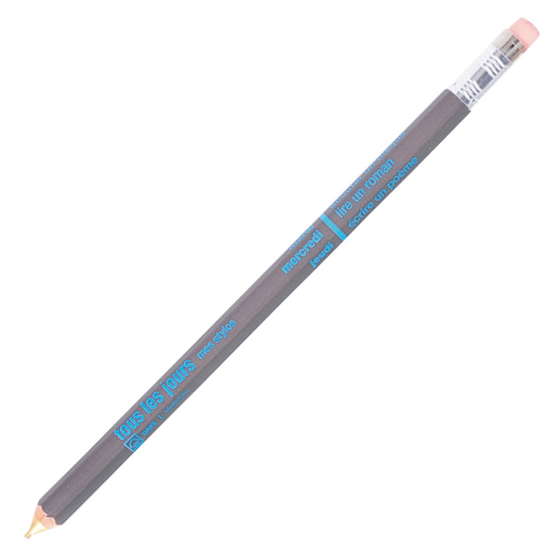 ash-brown, refillable wooden mechanical pencil 'tous les jours' DAY-SH1-BR by MARK'S DAYS