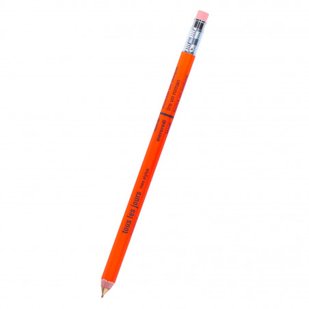 orange, refillable wooden mechanical pencil 'tous les jours' DAY-SH1-OR by MARK'S DAYS