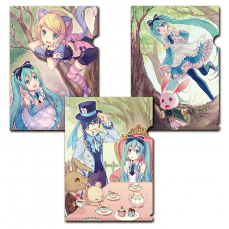 [Set of 3] Vocaloid Hatsune Miku clear file document folders