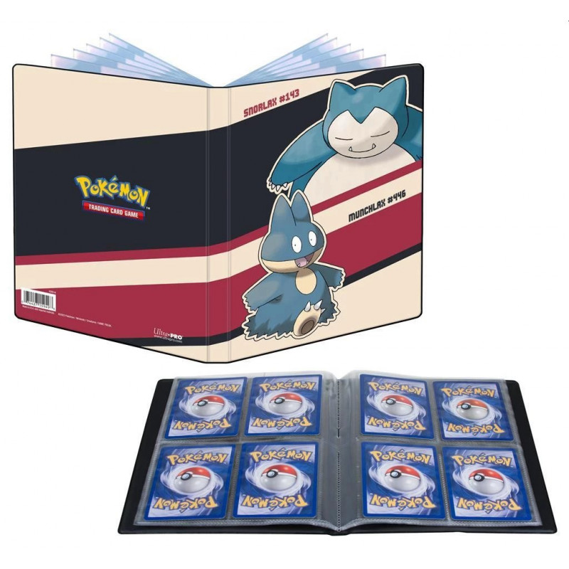Album à 12 pages pour cartes Pokémon avec Ronflex et Goinfrex par UltraPro