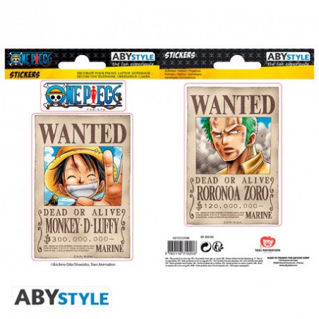 One Piece - Stickers - Wanted Luffy/Zoro