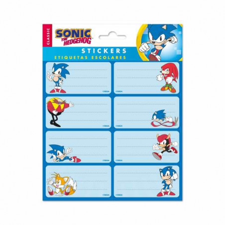 Sonic the Hedgehog Etiketten zum Beschriften