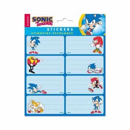 Sonic the Hedgehog sticker labels