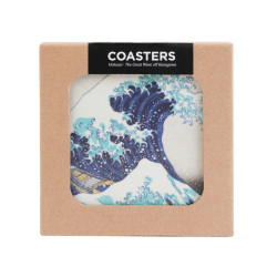 Set of 4 coasters Hokusai: Under the Wave off Kanagawa
