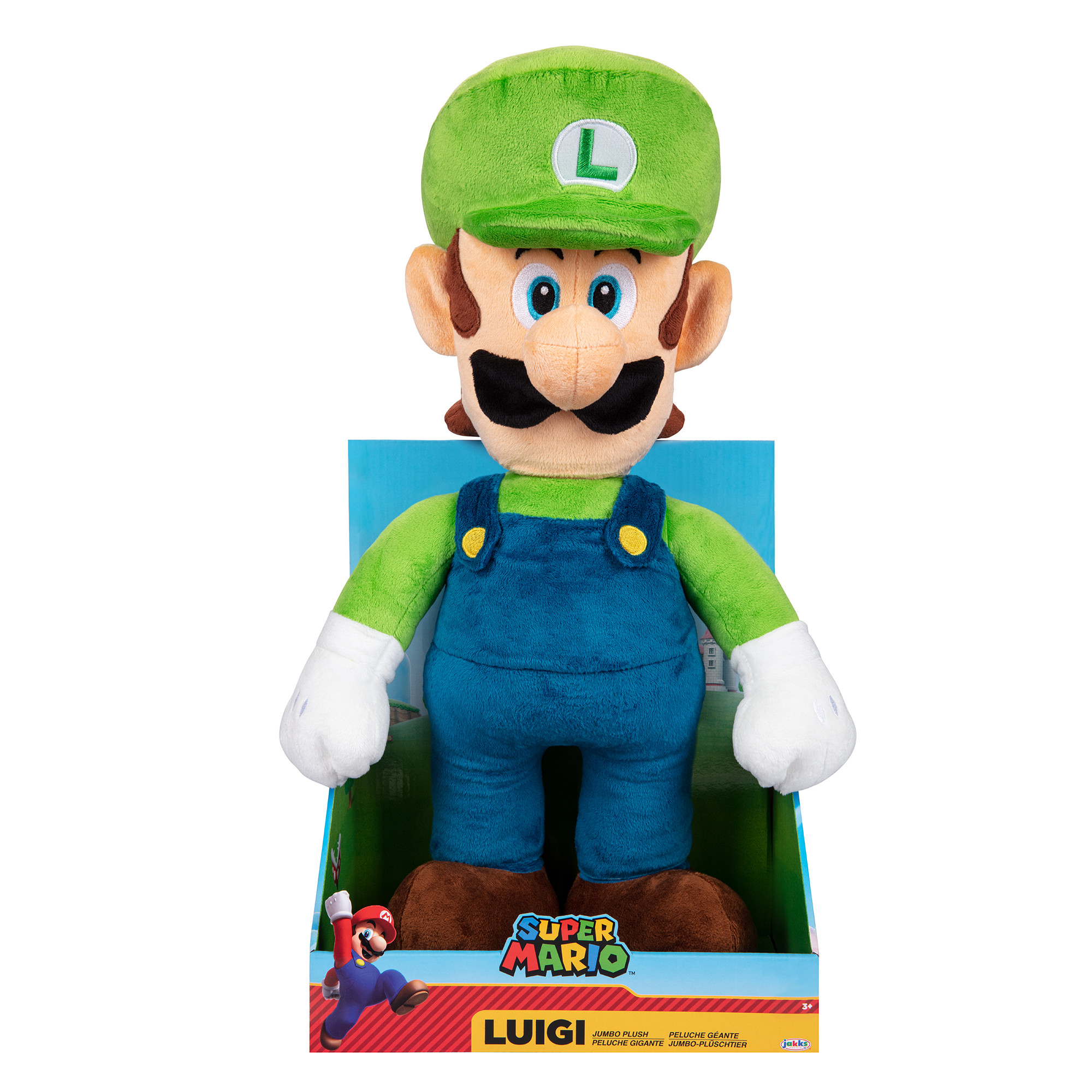 50cm! Luigi - Super Mario Jumbo Plush Toy by JAKKS