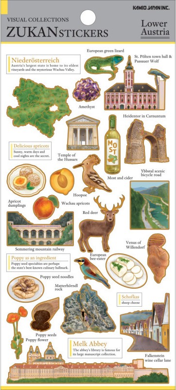Visual Collections Zukan Stickers Lower Austria
