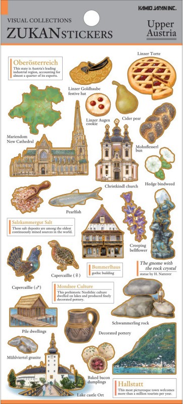 Visual Collections Zukan Stickers Upper Austria